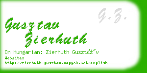 gusztav zierhuth business card